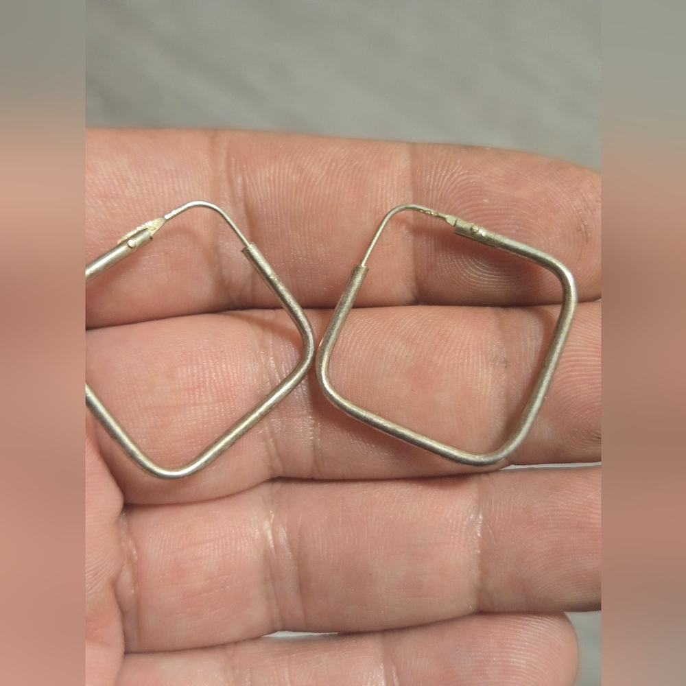 Elegant Silver Sterling Hoop Earrings